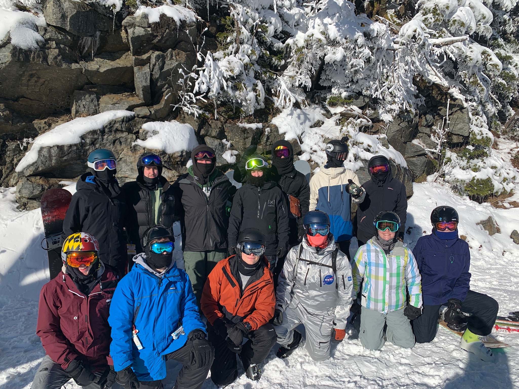 Club members on the mountain